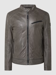 Lederjacke aus Lammleder Modell 'Bexley' - wattiert  von Strellson Grau / Schwarz - 13