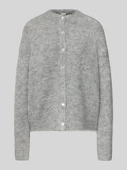 Relaxed fit gebreid jack met wol, model 'Bela' van ICHI - 46