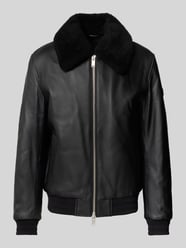 Kunstlederjacke mit Kontrastkragen aus Teddyfell von Moose Knuckles - 1