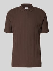 Slim fit poloshirt met structuurmotief, model 'JADEN' van SELECTED HOMME - 32