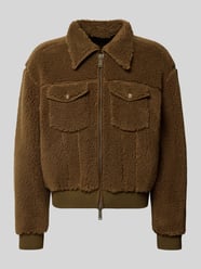 kurtka teddy o kroju regular fit z zamkiem błyskawicznym dwustronnym od Dsquared2 Ready to Wear - 6