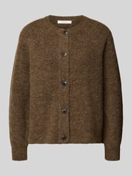 Relaxed Fit Strickjacke aus Woll-Mix Modell 'LULU' von Selected Beige - 12
