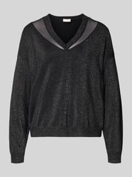 Sweter o luźnym kroju z mieszanki wiskozy w dzianinowym stylu od Liu Jo Sport - 3