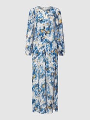 Maxikleid mit Allover-Muster von Marc O'Polo Blau - 22