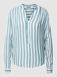 Blouseshirt met streepmotief van Montego Blauw - 20