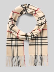 Schal mit Kordel-Abschluss Modell 'Karo' von FRAAS Beige - 2