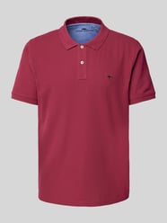 Regular Fit Poloshirt mit Logo-Stitching von Fynch-Hatton Bordeaux - 1