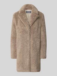 Regular fit lange jas van teddybont van White Label Beige - 19