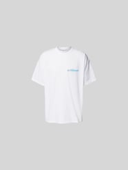 T-Shirt mit Label-Print von VETEMENTS Weiß - 4