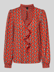 Regular fit blouse in all-over look met volants van Marc Cain - 39