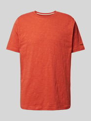 T-shirt met logostitching van Fynch-Hatton Oranje - 45