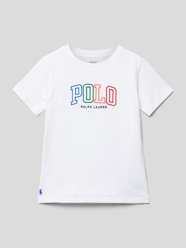 T-shirt met labelstitching van Polo Ralph Lauren Kids Wit - 34