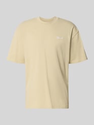 oversized fit T-shirt met gestikt logo van PEGADOR Beige - 22