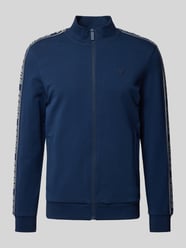 Sweatjacke mit Label-Detail Modell 'ARLO' von Guess Activewear Blau - 10