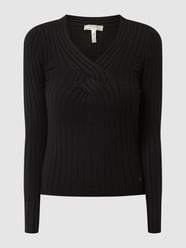 Sweter z mieszanki wiskozy od Guess Czarny - 5