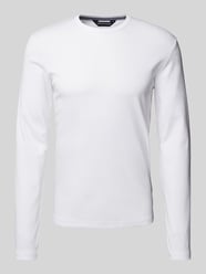 Slim Fit Longsleeve mit geripptem Rundhalsausschnitt von Lindbergh - 22