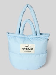 Torba shopper z naszywką z logo i detalem z logo od MADS NØRGAARD - 34