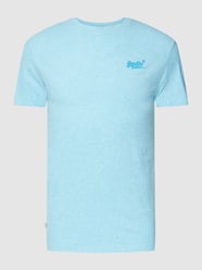 T-shirt z haftem z logo od Superdry Zielony - 15