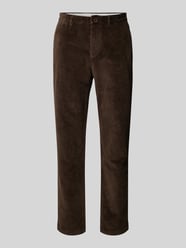 Regular fit corduroy broek met steekzakken, model 'CHUCK' van Knowledge Cotton Apparel Bruin - 2