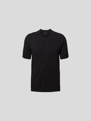 Poloshirt mit Strukturmuster von Roberto Collina Schwarz - 35