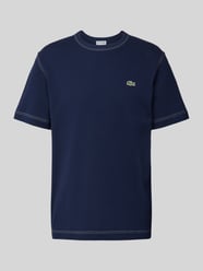 T-Shirt mit Label-Badge von Lacoste Blau - 14