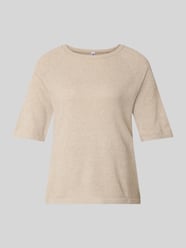 Regular Fit T-Shirt mit Rundhals Modell 'BREE' von PIECES Beige - 23