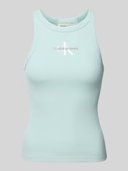 Top z wyhaftowanym logo i okrągłym dekoltem od Calvin Klein Jeans - 27