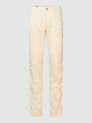 Stoffen broek met paspelzakken, model 'Torino' van Mason's Wit - 44
