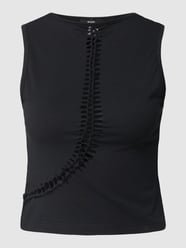 Crop Top mit Lochmuster von The Ragged Priest Schwarz - 3