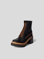 Schnürboots mit Blockabsatz von See by Chloé Schwarz - 28