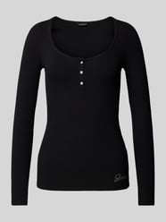 Longsleeve mit Strasssteinbesatz Modell 'KARLEE' von Guess Schwarz - 30