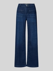Wide leg jeans met siernaden, model 'Melly Groove' van OPUS PANTS - 9