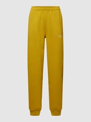 Sweatpants met motiefstitching van Karo Kauer Geel - 9