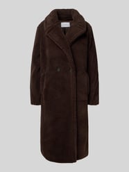 Lange jas van teddybont met reverskraag van comma - 34