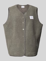 Gilet met labelpatch van VILLA SOPHIE Grijs / zwart - 2