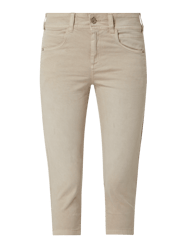 High Waist Slim Fit Caprijeans mit Stretch-Anteil Modell 'Kate' von Tom Tailor Beige - 46