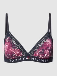 Biustonosz typu bralette ze wzorem na całej powierzchni model ‘UNLINE LACE TRIANGLE’ od TOMMY HILFIGER Fuksjowy - 37