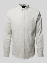 Freizeithemd mit Button-Down-Kragen von Lindbergh Grau - 4