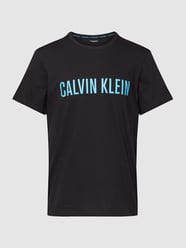 T-Shirt mit Label-Print Modell 'CREW NECK' von Calvin Klein Underwear Grau / Schwarz - 20