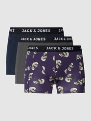 Obcisłe bokserki z elastycznym pasem w zestawie 3 szt. od Jack & Jones Fioletowy - 45