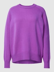 Gebreide pullover van kasjmier met ronde hals van Jake*s Casual Paars - 31
