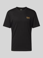 T-Shirt mit Label-Print von EA7 Emporio Armani Schwarz - 43