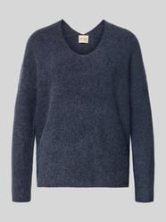 Strickpullover aus Woll-Mix mit V-Ausschnitt Modell 'THORA' von MOS MOSH - 40