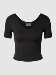 Cropped T-Shirt mit Steppnähten Modell 'BIRGIT ACTIVE CROP TOP' von Guess Activewear Schwarz - 29