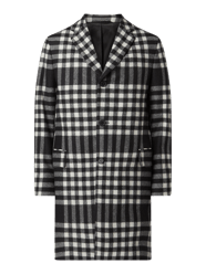 Wollmantel mit Karomuster von CK Calvin Klein Grau / Schwarz - 41