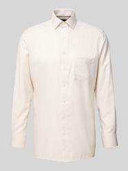 Super Slim Fit Business-Hemd mit Kentkragen von OLYMP Beige - 6