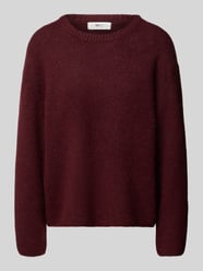 Oversized Strickpullover mit Leinen-Anteil von Gina Tricot Bordeaux - 21