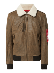 Blouson aus Leder  von Alpha Industries Braun - 35