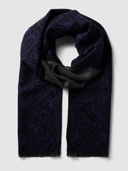 Schal aus Viskose mit ausgefransten Abschlüssen von Christian Berg Men Blau - 13