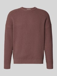 Regular fit gebreide pullover met structuurpatroon model 'NEELIO' van DRYKORN Bordeaux - 7